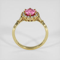1.11 Ct. Pink Tourmaline Ring, 18K Yellow Gold 3