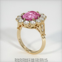 2.09 Ct. Pink Sapphire Ring, 18K Yellow Gold 2