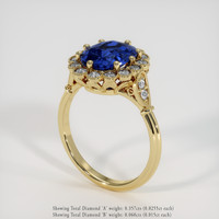 2.03 Ct. Blue Sapphire Ring, 18K Yellow Gold 2