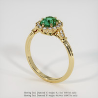 1.55 Ct. Green Sapphire Ring, 18K Yellow Gold 2