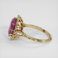3.82 Ct. Pinkish Purple Sapphire Ring, 18K Yellow Gold 4