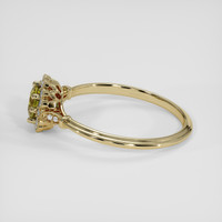 0.79 Ct. Yellowish Green Sapphire Ring, 18K Yellow Gold 4