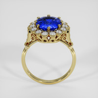 3.31 Ct. Blue Sapphire Ring, 18K Yellow Gold 3