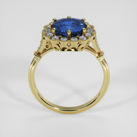 3.39 Ct. Blue Sapphire Ring, 18K Yellow Gold 3
