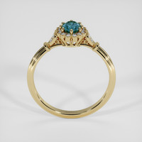 0.46 Ct. Bluish Green Sapphire Ring, 18K Yellow Gold 3