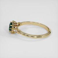 0.46 Ct. Bluish Green Sapphire Ring, 18K Yellow Gold 4