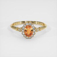 0.69 Ct. Sapphire Ring, 18K Yellow Gold 1