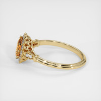 1.09 Ct. Orangish Brown Sapphire Ring, 18K Yellow Gold 4