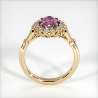 0.87 Ct. Pinkish Purple Sapphire Ring, 18K Yellow Gold 3