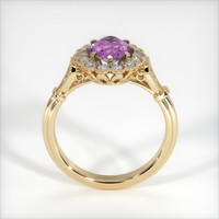 0.80 Ct. Pinkish Purple Sapphire Ring, 18K Yellow Gold 3