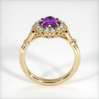 0.78 Ct. Pinkish Purple Sapphire Ring, 18K Yellow Gold 3