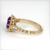 0.78 Ct. Pinkish Purple Sapphire Ring, 18K Yellow Gold 4