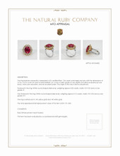 Ruby Ring 7.04 Ct. 14K Yellow White Appraisal