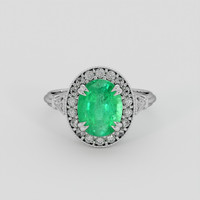 2.01 Ct. Emerald Ring, Platinum 950 1
