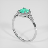 1.03 Ct. Emerald Ring, Platinum 950 2