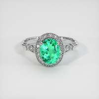 1.49 Ct. Emerald Ring, Platinum 950 1