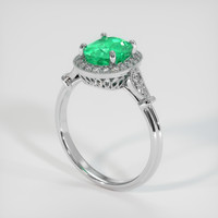 1.49 Ct. Emerald Ring, Platinum 950 2