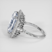 7.43 Ct. Blue Aquamarine Ring, Platinum 950 4