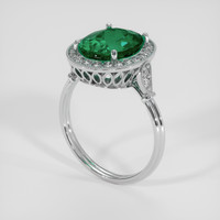 3.75 Ct. Bluish Green Tourmaline Ring, Platinum 950 2