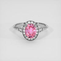 1.74 Ct. Padparadscha Sapphire Ring, Platinum 950 1