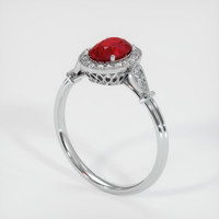 1.02 Ct. Ruby Ring, Platinum 950 2