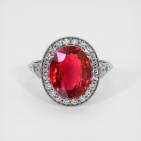 5.00 Ct. Ruby Ring, Platinum 950 1