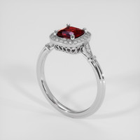 1.08 Ct. Ruby Ring, Platinum 950 2