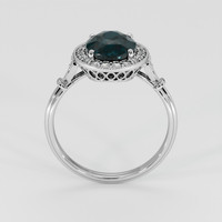 2.81 Ct. Bluish Green Sapphire Ring, Platinum 950 3