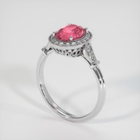 2.09 Ct. Padparadscha Sapphire Ring, Platinum 950 2