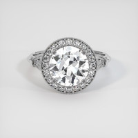 2.39 Ct. White Sapphire Ring, Platinum 950 1