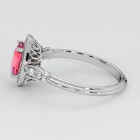 1.15 Ct. Padparadscha Sapphire Ring, Platinum 950 4