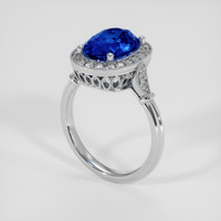 3.08 Ct. Blue Sapphire Ring, Platinum 950 2