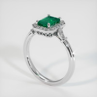 1.23 Ct. Emerald Ring, Platinum 950 2