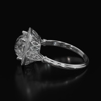 2.75 Ct. White Sapphire Ring, Platinum 950 4