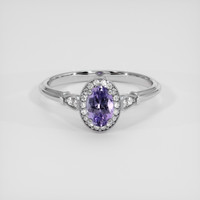 0.52 Ct. Violet Sapphire Ring, Platinum 950 1