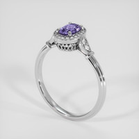 0.52 Ct. Violet Sapphire Ring, Platinum 950 2