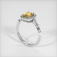 1.65 Ct. Yellow Sapphire Ring, Platinum 950 2