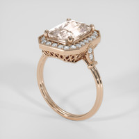4.16 Ct. Peach Sapphire Ring, 14K Rose Gold 2