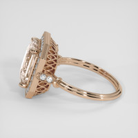 4.16 Ct. Peach Sapphire Ring, 14K Rose Gold 4