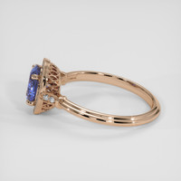 1.29 Ct. Blue Sapphire Ring, 14K Rose Gold 4