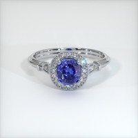 1.47 Ct. Blue Sapphire Ring, 10K White Gold 1