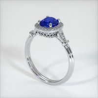 1.47 Ct. Blue Sapphire Ring, 10K White Gold 2
