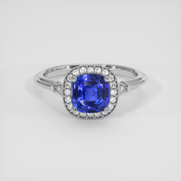 1.58 Ct. Blue Sapphire Ring, 10K White Gold 1