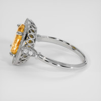 2.73 Ct. Golden Yellow Precious Topaz Ring, 10K White Gold 4