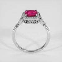 1.55 Ct. Pinkish Red Rubellite Tourmaline Ring, 10K White Gold 3