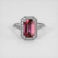 1.97 Ct. Brownish Pink Tourmaline Ring, 10K White Gold 1