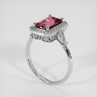 1.97 Ct. Brownish Pink Tourmaline Ring, 10K White Gold 2