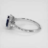 2.00 Ct. Blue Sapphire Ring, 10K White Gold 4