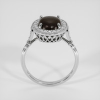 3.84 Ct. Black Sapphire Ring, 10K White Gold 3