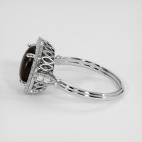 3.84 Ct. Black Sapphire Ring, 10K White Gold 4